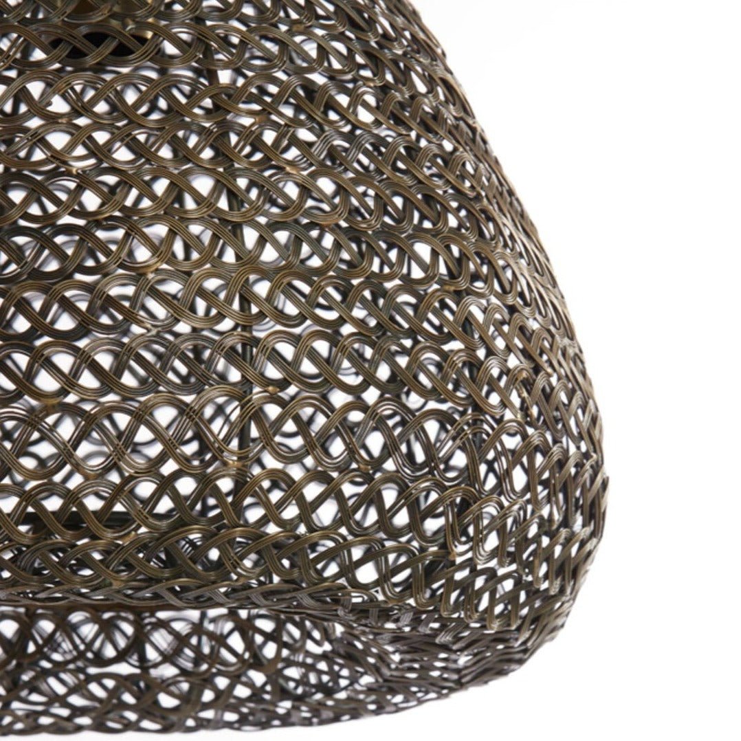 Antique Bronze Braided Metal Hanging Light - 2970118 - Uneeka
